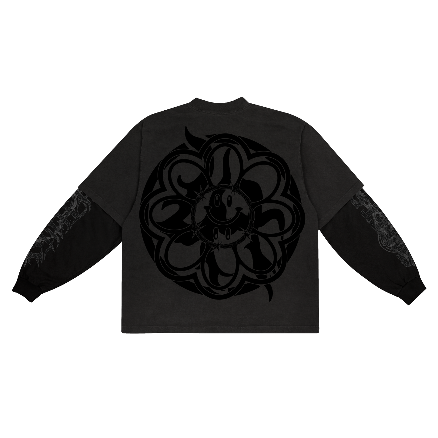 LHXSF002 LONGSLEEVE 2FER - BLACK