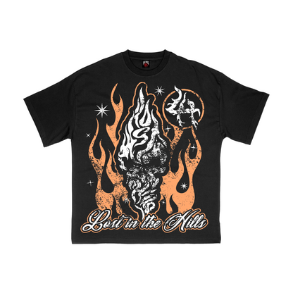 CREAM FLAMES - BLACK