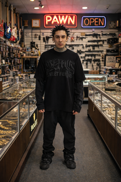 LHXSF002 LONGSLEEVE 2FER - BLACK