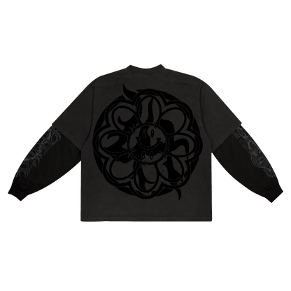 LHXSF002 LONGSLEEVE 2FER - BLACK