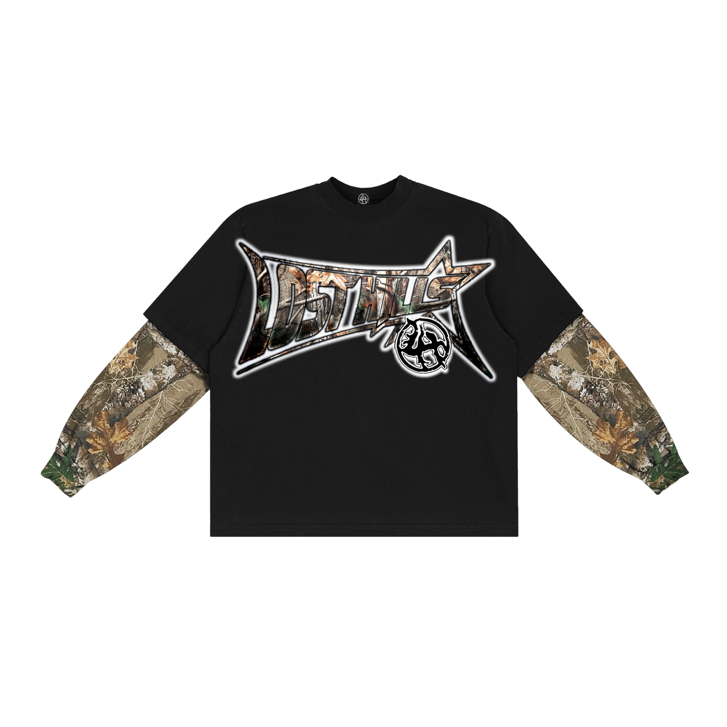 DOUBLE LAYER LONG SLEEVE - BLACK/CAMO